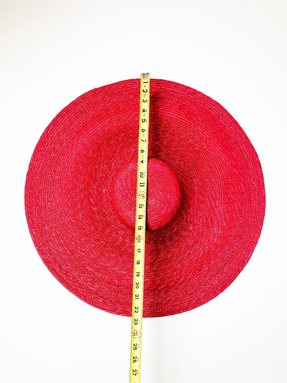 On Holiday Oversized Wide Brim Straw Sun Hat - Red - Picture 4 of 16